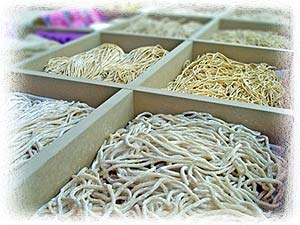 Asian Noodles in a Market