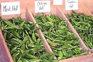 New Mexican Chile varieties offer various heat levels.