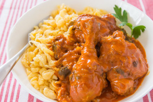 With just a handful of ingredients, Chicken Paprikash, or Paprika Chicken is a simple delicous Hungarian stew.