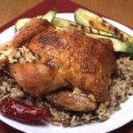 Southwestern Roasted Turkey with Green Chile Piñon Dressing