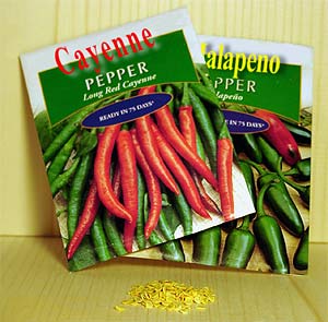 Commercial Seed Packets, Pepper Seed