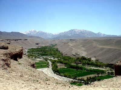Agricultural areas like this in the Koshi Valley provided produce for Kabul.