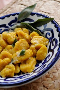 Pumpkin Gnocci with Shavings of Smoked Ricotta