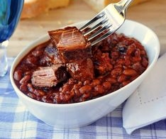 Pulled Pork and Beans with Cinnamon BBQ Sauce (234x196)