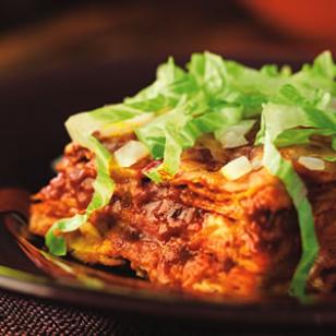 Stacked Red Chile Enchiladas