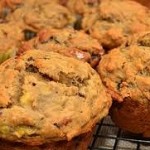 Banana-Pasilla Macadamia Nut Muffins