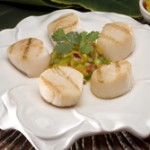 Grilled Scallops with a Rocotillo Mango Relish