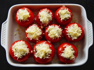 Mike’s Zucchini-Stuffed Roasted Tomatoes