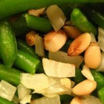 Green beans with pinon nuts